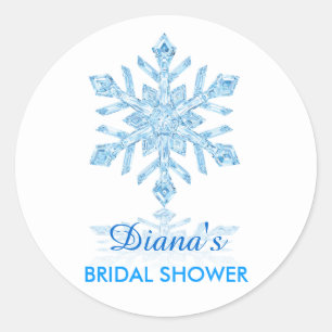 Glass Snowflake Winter Brautparty Gefallen Sticker