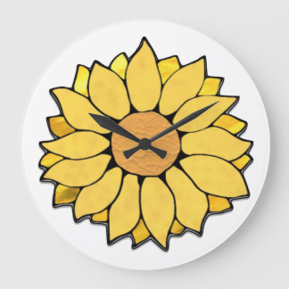 Glass Sonnenblume Uhr