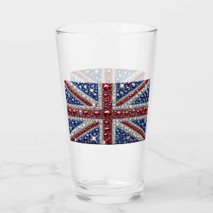 Glass-Tasse mit Britischen Farben Glas