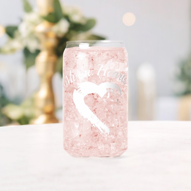 Glass Trinkbehälter Moon Hearts Dosenglas (Insitu (Hochzeit))