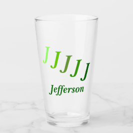 Glass Tumbler - Treppenanfänger mit Namen in Gree