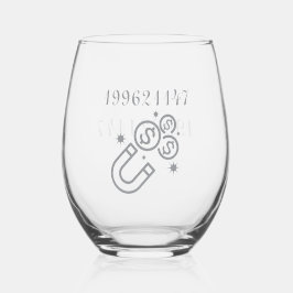 Glass Tumbler with Grabovoi Code | Money Magnet | Weinglas Ohne Stiel