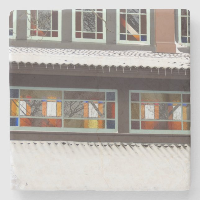 Glass und Eiskeln - Martha's Vineyard Steinuntersetzer (Vorderseite)