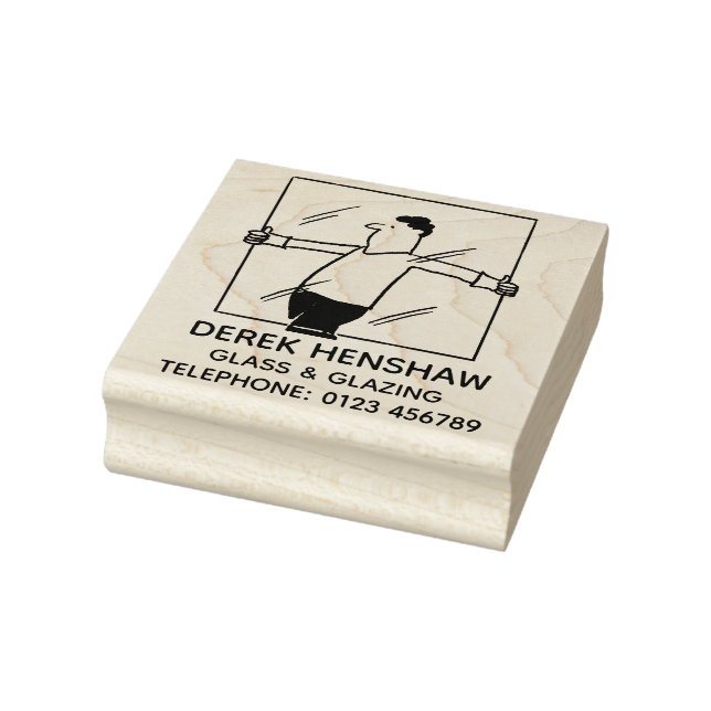 Glass und Glazing Worker. Glasherstellung Gummistempel (Stempel)