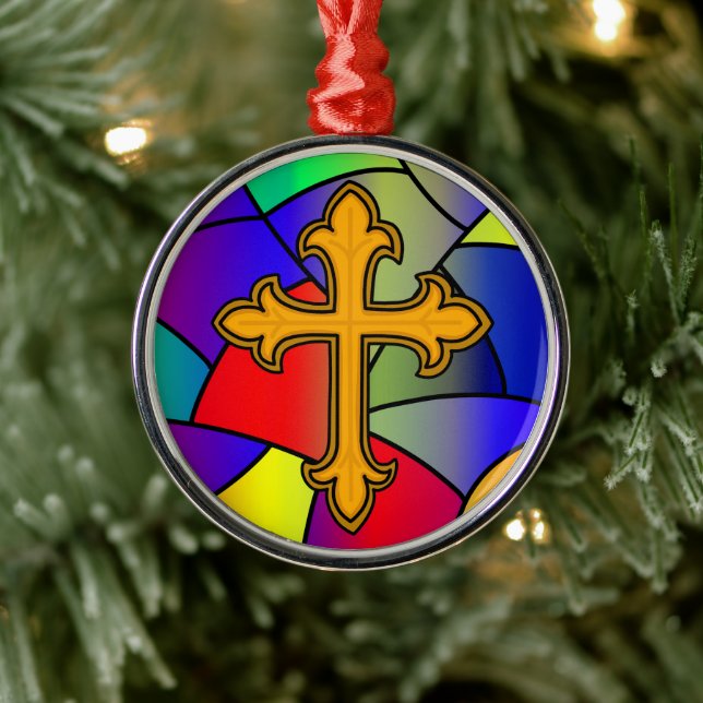 Glass und Weihnachten Ornament Aus Metall (Baum)