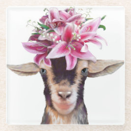 Glass Untersetzer Lily the Goat