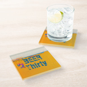 Glass Untersetzer sagen Beer dreißig