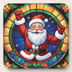 Glass Weihnachten Weihnachtsgetränk Getränkeuntersetzer