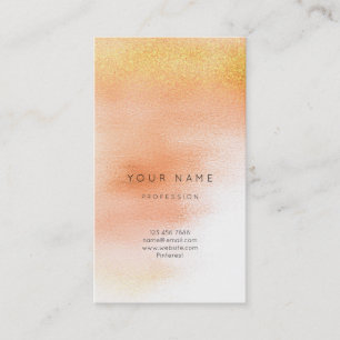 Glass White Peach Gold Peach Ombre Stylist Vip Visitenkarte