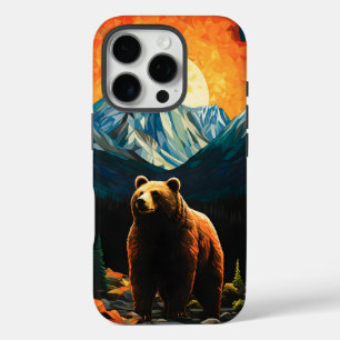 Glass Wildlife Mountain Sunset Bear iPhone 16 Pro Hülle