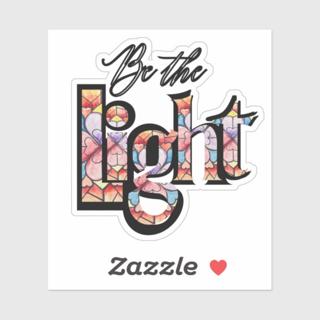 Glass Window Watercolor Multicolor Aufkleber (Blatt)