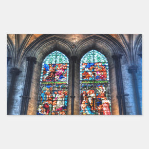 Glass Windows, Salisbury Cathedral, Vereinigtes Kö Rechteckiger Aufkleber