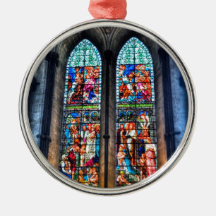 Glass Windows, Salisbury Cathedral, Vereinigtes Kö Silbernes Ornament