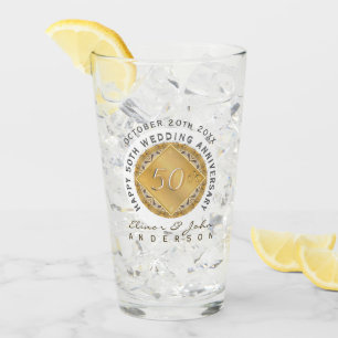 Glass zum 50. Hochzeitstag Glas