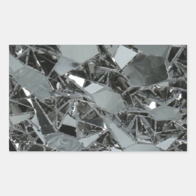 Glasscherben Rechteckiger Aufkleber (Vorderseite)