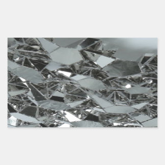 Glasscherben Rechteckiger Aufkleber