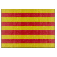Glasschneidebrett mit der Flagge Kataloniens