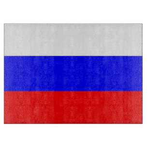 Glasschneidebrett mit der Flagge Russlands Schneidebrett