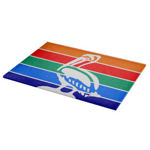 Glasschneidebrett mit der Flagge von St. Petersbur Schneidebrett