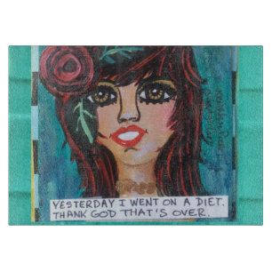 GLASSCHNEIDEN BOARD-YESTERDAY GING ICH AUF EINE SCHNEIDEBRETT