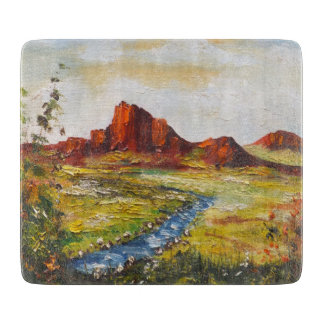 Glasschneider Ann Hayes Painting Red Rock Ca Schneidebrett