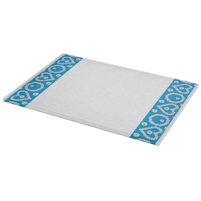 Glasschneider: Daisy Chains Hearts Schneidebrett (Ecke)