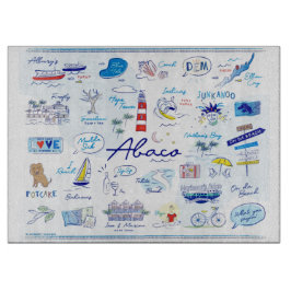Glasschneider - "Die ABC's of Hope Town" Schneidebrett