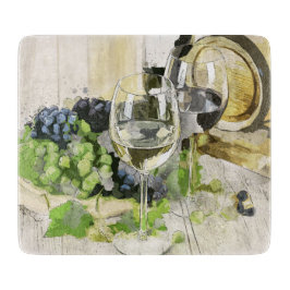 Glasschneider Holz Barrel Wein Trauben Schneidebrett