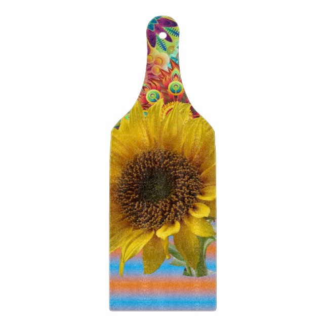 Glasschneider mit Bläschen Sonnenschein Schneidebrett (Vorderseite)