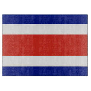 Glasschneider mit der Flagge Costa Ricas Schneidebrett