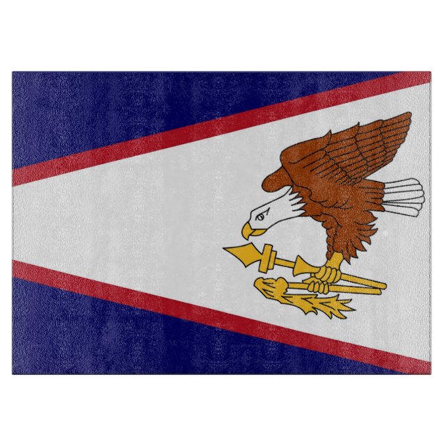 Glasschneidplatte mit der Flagge von Amerikanisch- Schneidebrett (Vorderseite)