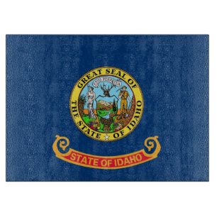 Glasschneidplatte mit Flag Idaho Staat, USA Schneidebrett