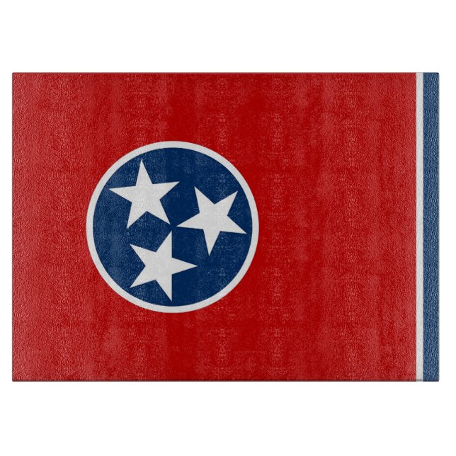 Glasschneidplatte mit Flag Tennessee, USA Schneidebrett (Vorderseite)
