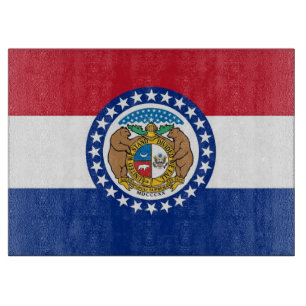 Glasschneidtafel mit Flag Missouri USA Schneidebrett