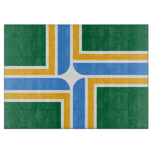Glasschneidtafel mit Flag von Portland City Schneidebrett