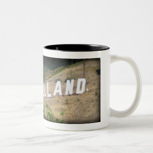 Glassellland Hollywood Sign in Glassell Park, CA Zweifarbige Tasse