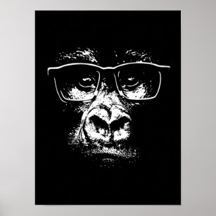 Glasses Gorilla Poster