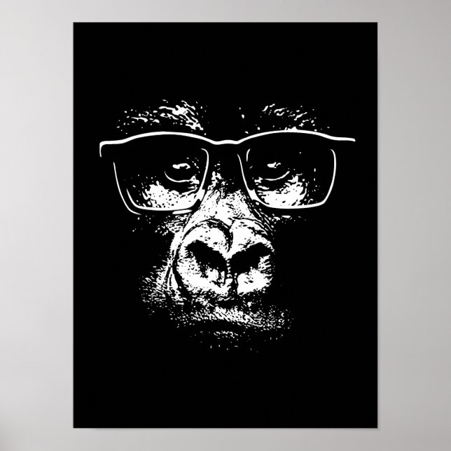 Glasses Gorilla Poster (Vorne)