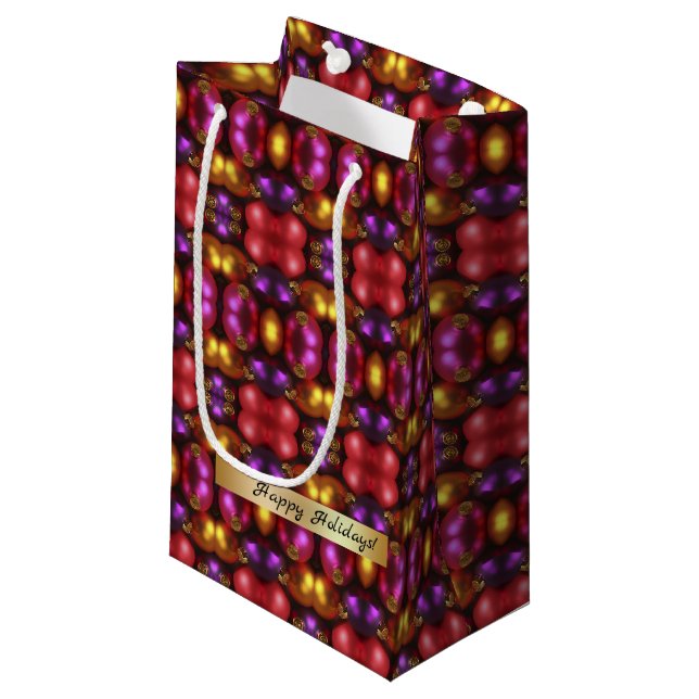 Glassornament-Muster Geschenktasche Kleine Geschenktüte (Vorderseite Schrägansicht)