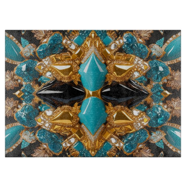 Glasspanplatte mit den Bahamas-Farben Schneidebrett (Vorderseite)