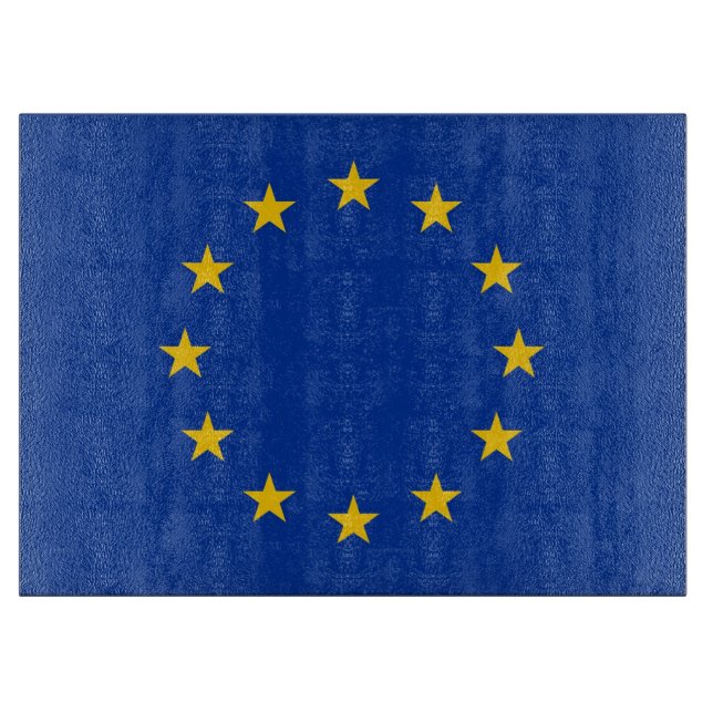 Glasspanplatte mit der Flagge der europäischen Gew Schneidebrett (Vorderseite)