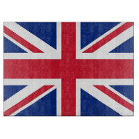 Glasspanplatte mit der Flagge des Vereinigten Köni