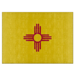 Glasspanplatte mit der Flagge New Mexico, USA Schneidebrett