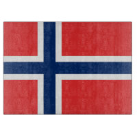 Glasspanplatte mit norwegischer Flagge