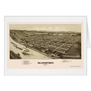 Glassport, carte panoramique de PA - 1902