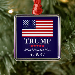 GLASSPRÄSIDENT DONALD TRUMP WEIHNACHTSORNAMENT