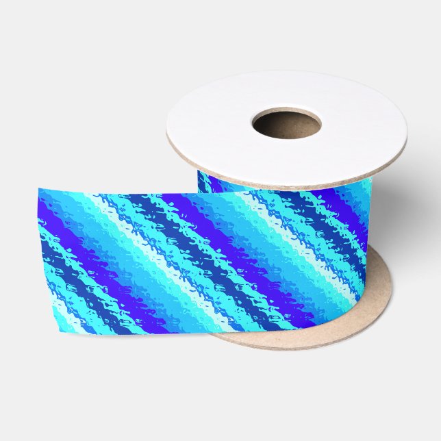 Glasstreifen in Schatten von Sapphire Blue Satinband (Spule)