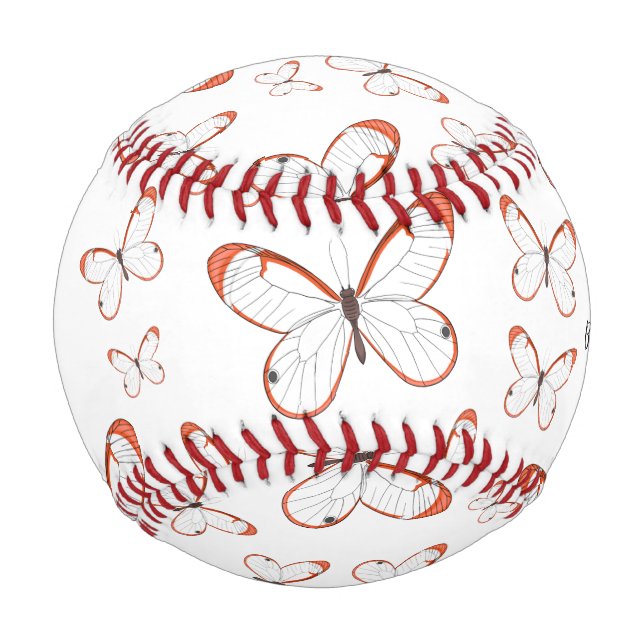Glasswing-Schmetterling-Cartoon Baseball (Vorderseite)