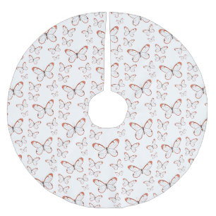 Glasswing-Schmetterling-Cartoon Polyester Weihnachtsbaumdecke
