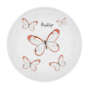 Glasswing-Schmetterling-Cartoon Schneidebrett